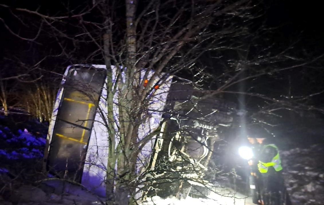 На Чернігівщині перекинувся автобус: 11 потерпілих